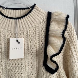 🆕 MABLE | Ruffle Sweater